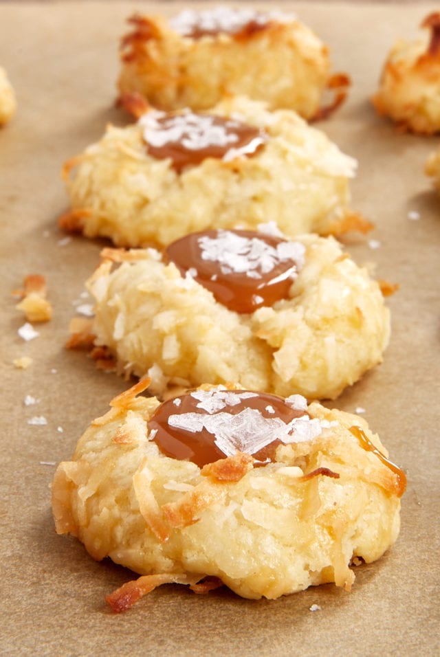 Coconut Salted Caramel Thumbprint Cookies Bake Or Break