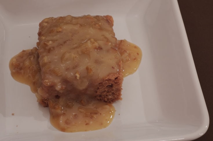 German Chocolate Cake with Coconut-Pecan Sauce