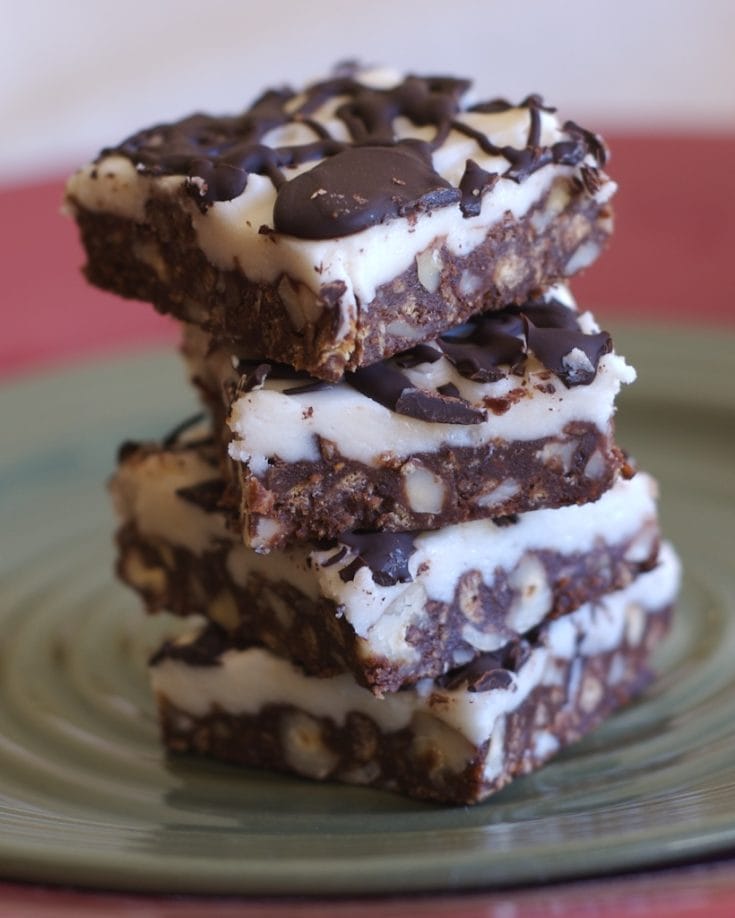 Fudgy Layer Squares are delicious, quick and easy, and no-bake. - Bake or Break