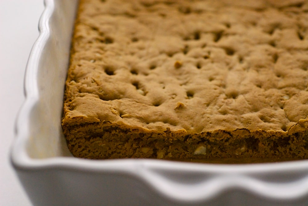 Hazelnut Blondies feature plenty of toasted hazelnuts and a bit of chocolate-hazelnut spread. A favorite sweet, nutty treat! - Bake or Break