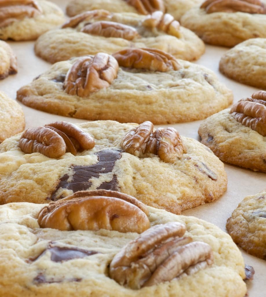 Triple Chocolate Chip Pecan Cookies