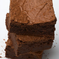 stack of Double Chocolate Brownies