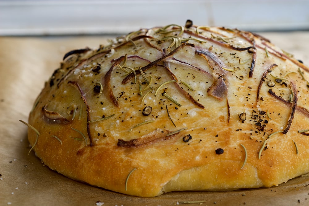 Focaccia with Onion and Rosemary