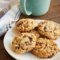 Favorite Chocolate Chip Cookies served on a plate