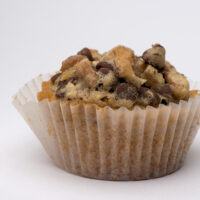 Chocolate Chip Cupcake on a white surface