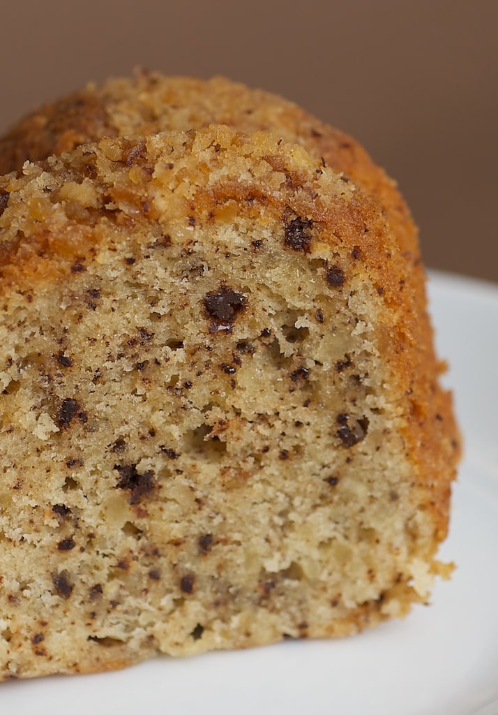 Close-up of hazelnut cake.