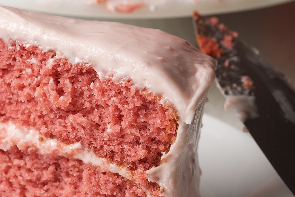 Strawberry Cake With Strawberry Cream Cheese Frosting Bake Or Break