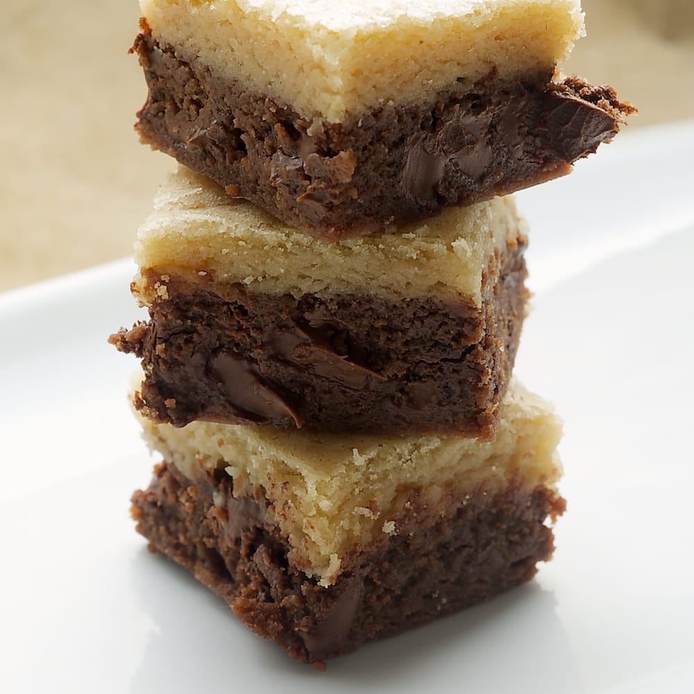 stack of Black Bottom Cookie Bars