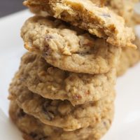 stack of Oatmeal Date Cookies