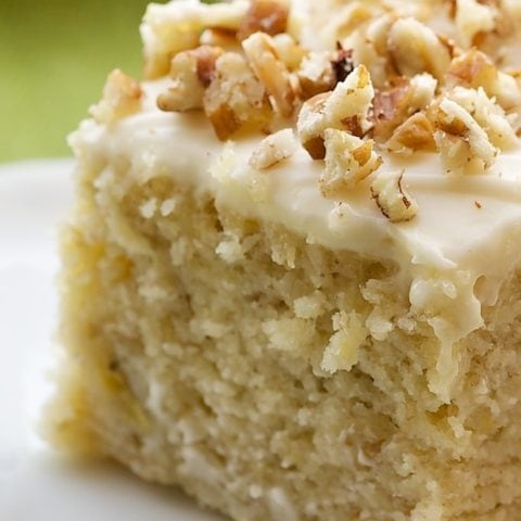 Healthy Banana Cake with Cream Cheese Frosting