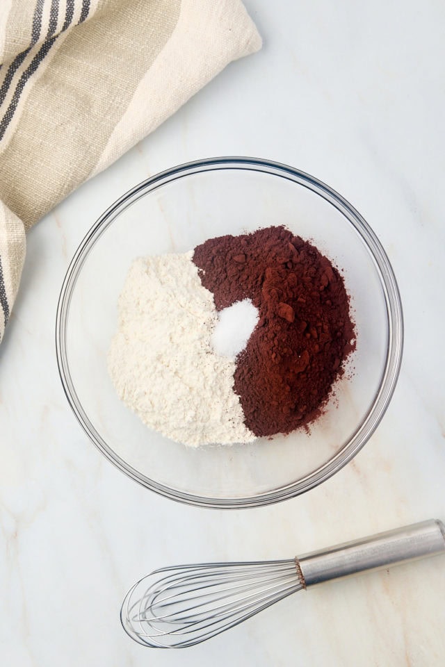 Dry ingredients in bowl before whisking