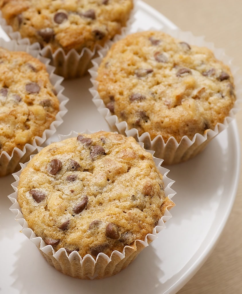 Chocolate Chip Pecan Cookie Bites on a white tray