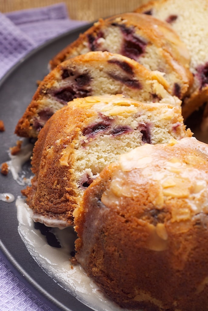 slices of Cherry Vanilla Yogurt Cake