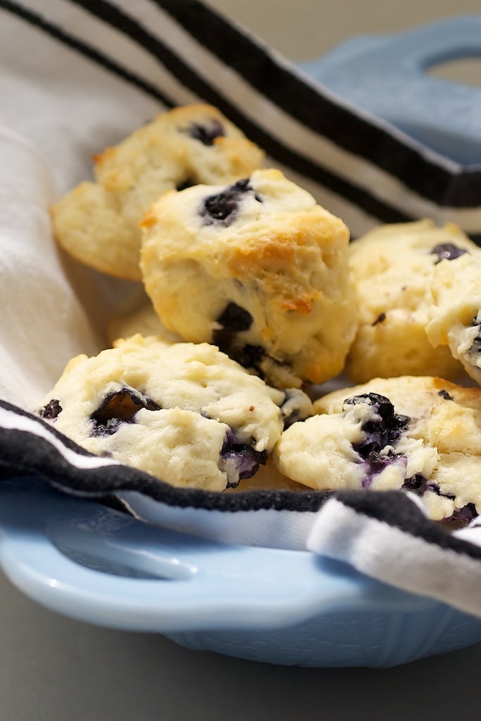 Blueberry Sour Cream Drop Biscuits are a delicious way to add fresh berries to your breakfast baking! - Bake or Break