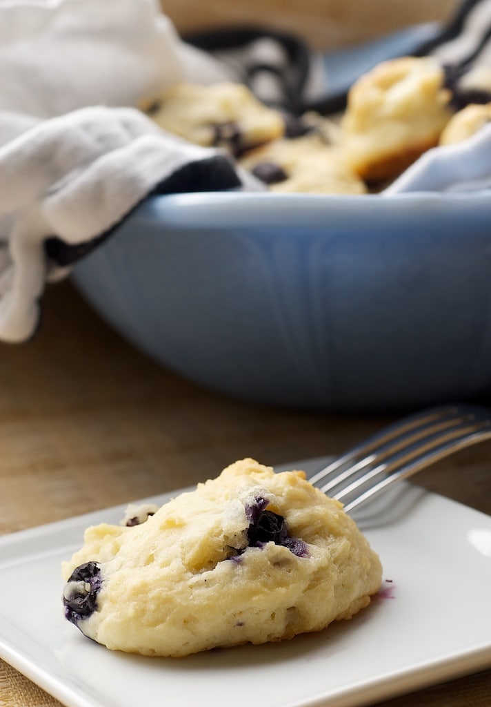 Blueberry Sour Cream Drop Biscuits