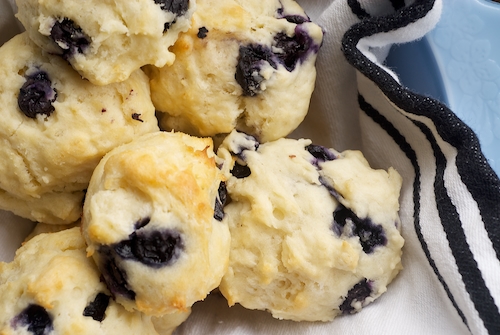 Blueberry Sour Cream Drop Biscuits | Bake or Break