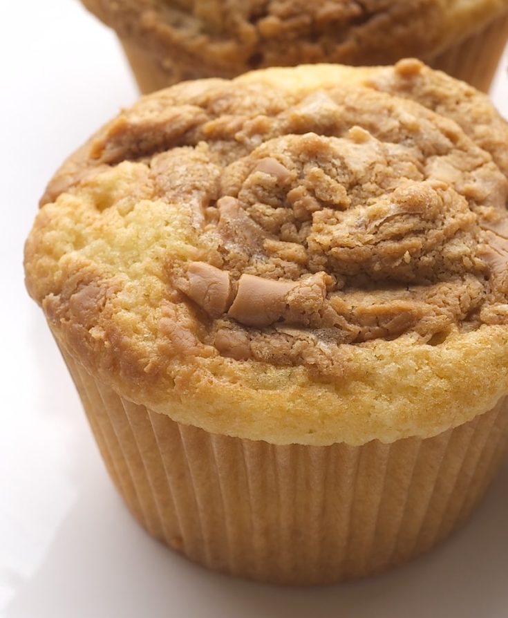 Biscoff Cupcakes on a white plate