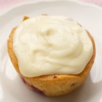 Strawberry Cupcake with White Chocolate Frosting