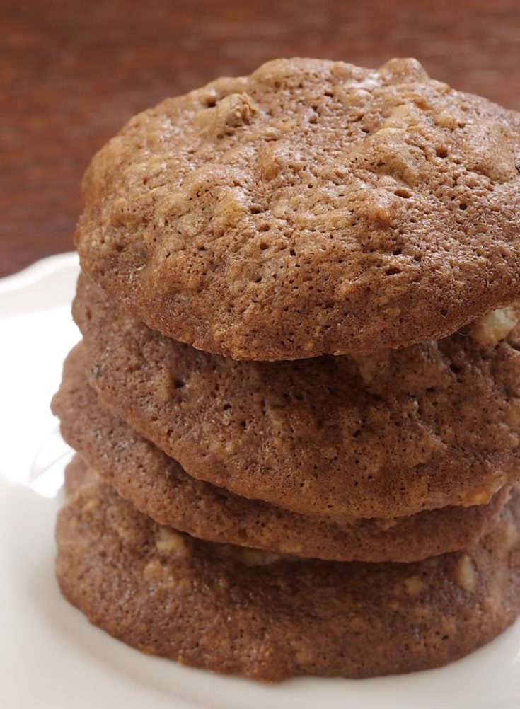 Chocolate Pecan Brownie Cookies are a rich, nutty, delicious cookie-brownie hybrid. - Bake or Break
