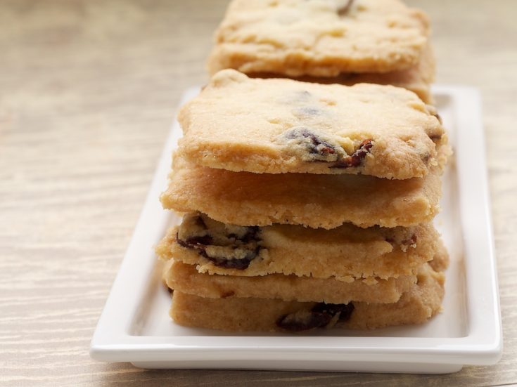 Cranberry Shortbread are simple, delicious cookies made with just a handful of ingredients.