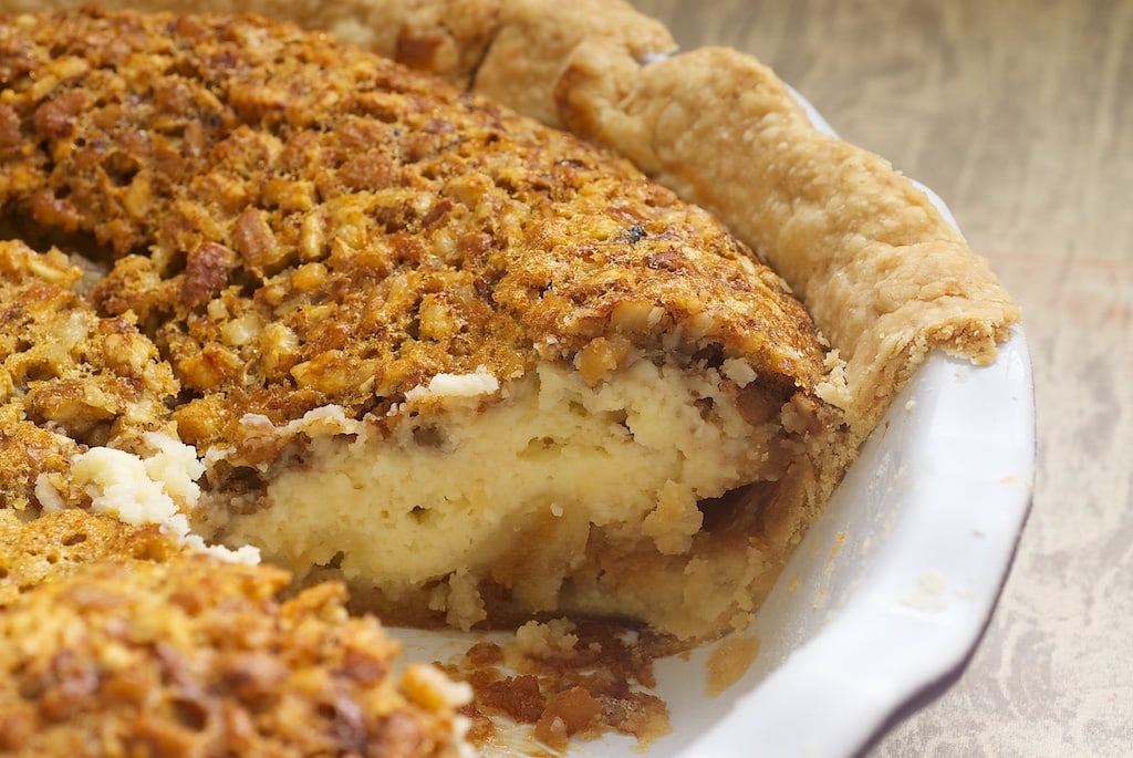 Pecan Cheesecake Pie is a delicious pecan pie-cheesecake hybrid! - Bake or Break