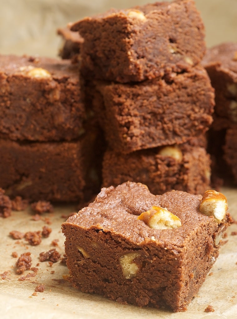 Peanut Butter-Pretzel Brownies add a salty, crunchy twist to brownies with plenty of peanut butter and chopped pretzels.