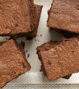 Sour Cream Brownies are tall, dark, and absolutely delicious!