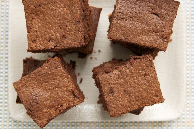 Sour Cream Brownies are tall, dark, and absolutely delicious!