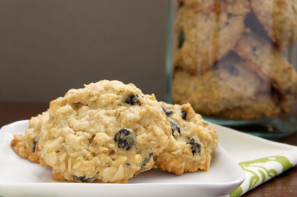 Blueberry White Chocolate Oatmeal Cookies are big, chewy cookies with sweet white chocolate and tart dried berries.