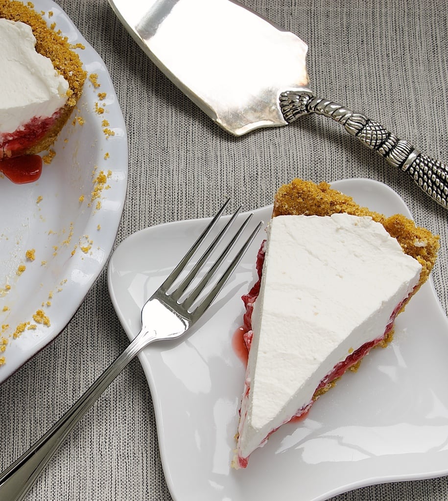 slice of Strawberry Icebox Pie