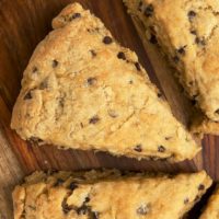 Chocolate Chip-Hazelnut Scones are wonderfully soft and moist with plenty of flavor. A fantastic treat for breakfast, brunch, or a coffee break!