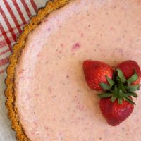 Overhead view of Strawberry Lemonade Tart