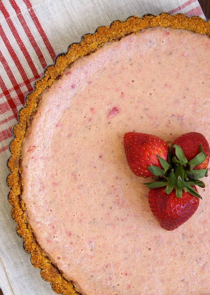 Overhead view of Strawberry Lemonade Tart