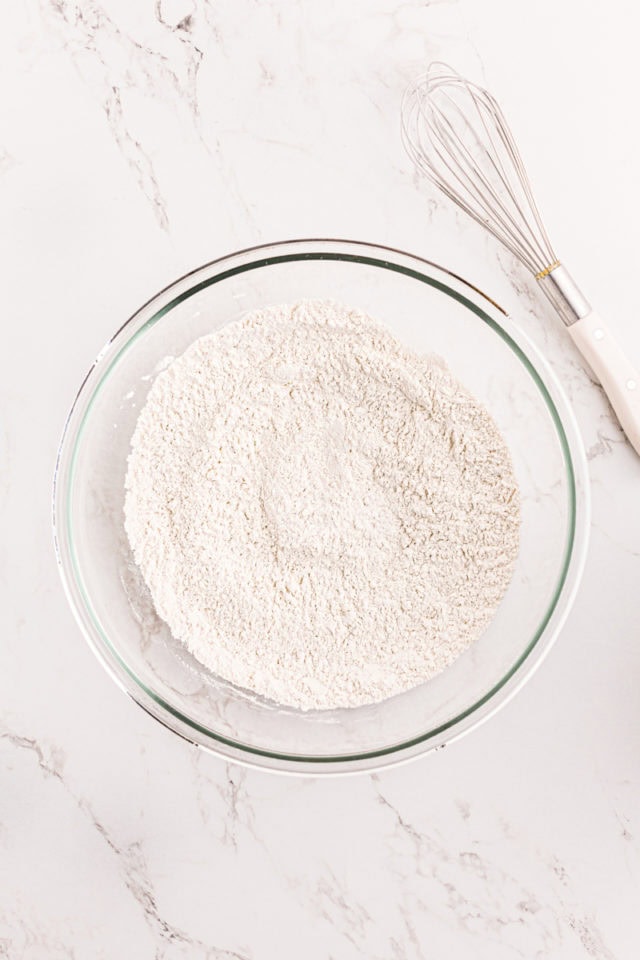 Dry ingredients in mixing bowl