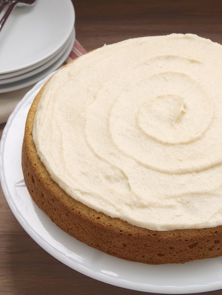 Vanilla Bean Cake with Browned Butter Icing