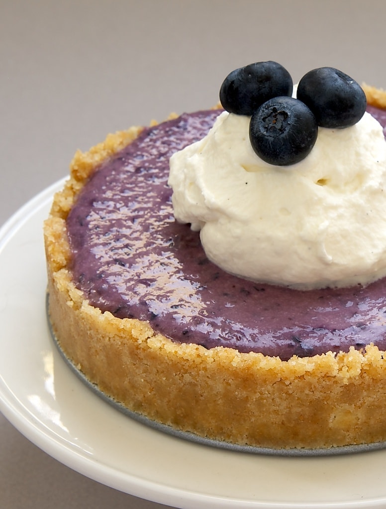 A cookie crust and a simple no-bake berry filling make these No-Bake Blueberry Cheesecakes a perfect berry season treat! - Bake or Break