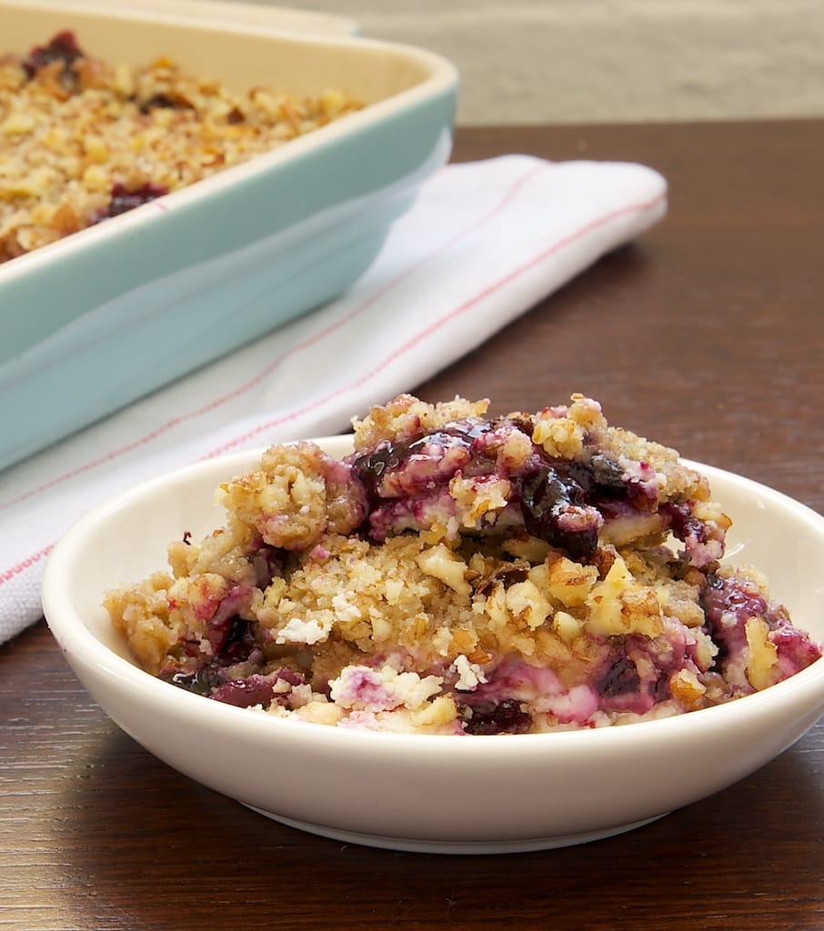 Blueberries and cream cheese are perfect companions in this Blueberry Cream Cheese Crisp. - Bake or Break