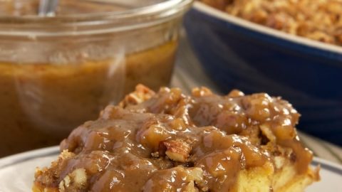 Praline Bread Pudding With Caramel Pecan Sauce Bake Or Break