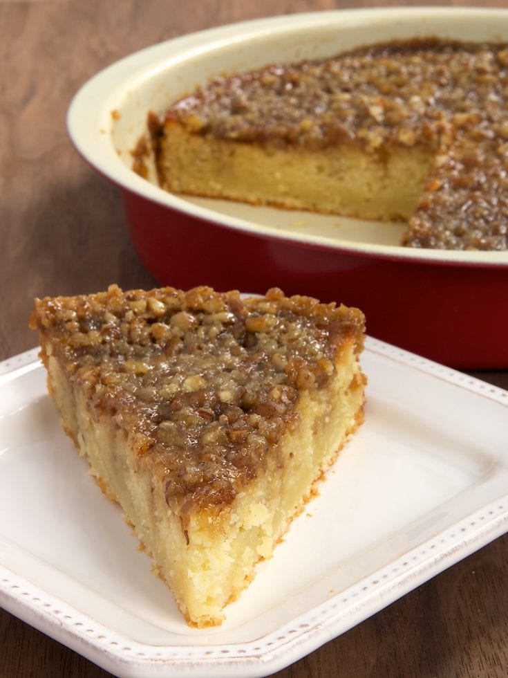 Pecan Pie Coffee Cake is a delicious cake with a layer of pecan pie filling right on top! - Bake or Break