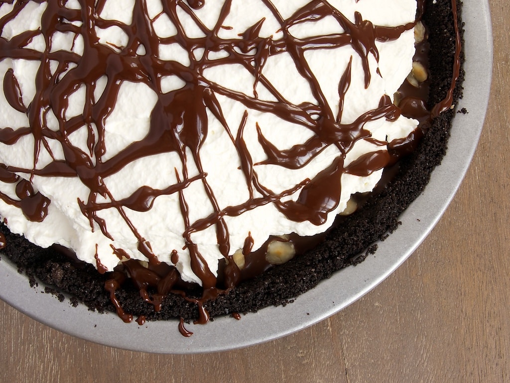 Chocolate Hazelnut Black-Bottom Pie is a fantastic dessert just made for chocolate lovers! - Bake or Break