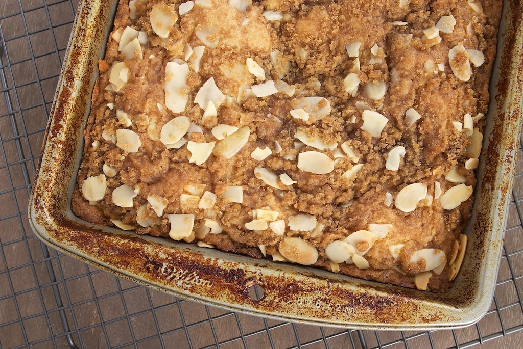 Sour Cream Coffee Cake with Cinnamon-Walnut Swirl - Once Upon a Chef