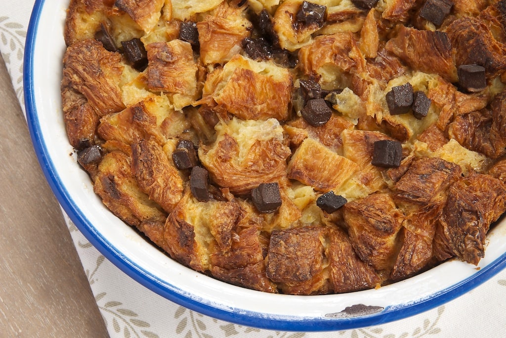 Chocolate Croissant Bread Pudding - Bake or Break