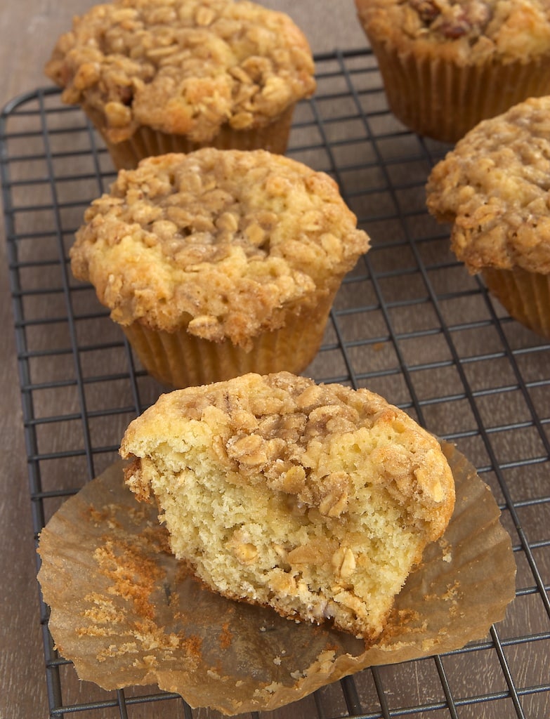 Yogurt and Granola Muffins on a wire cooling rack