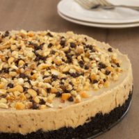 Nut butter, chocolate, and cream cheese are the perfect dessert combination in this Nut Butter No-Bake Cheesecake! - Bake or Break