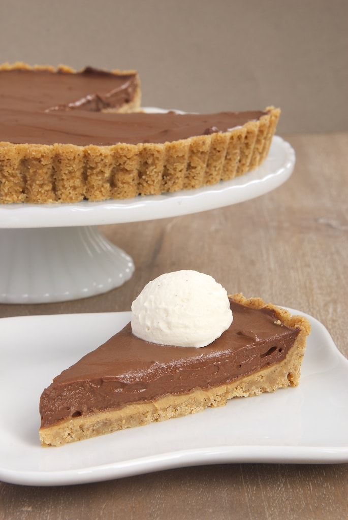 Chocolate Pudding Pie with Peanut Butter Filling