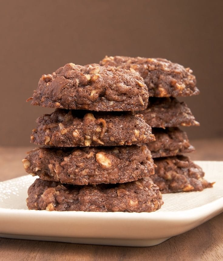 Triple Chocolate Coconut Cookies