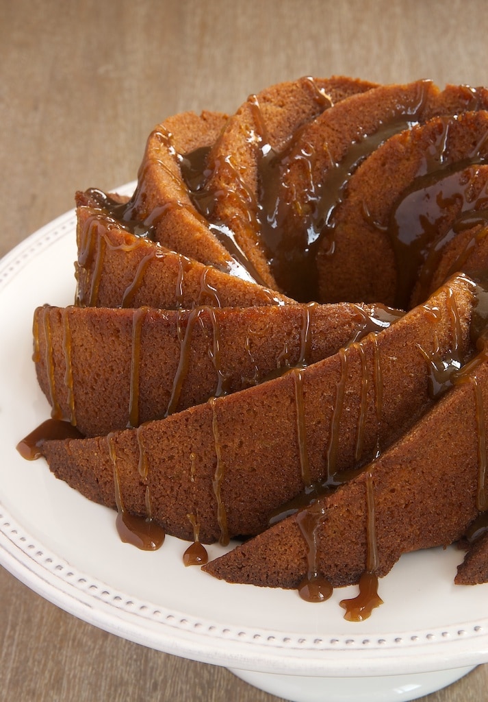 Brown Sugar Bundt Cake with Caramel Glaze - The Beach House Kitchen