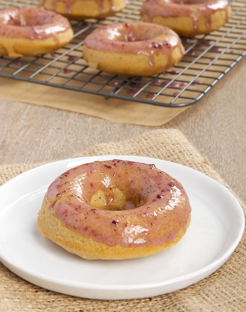 Peanut Butter and Jelly Doughnuts are sweet and nutty. A fun and tasty way to enjoy your peanut butter and jelly!