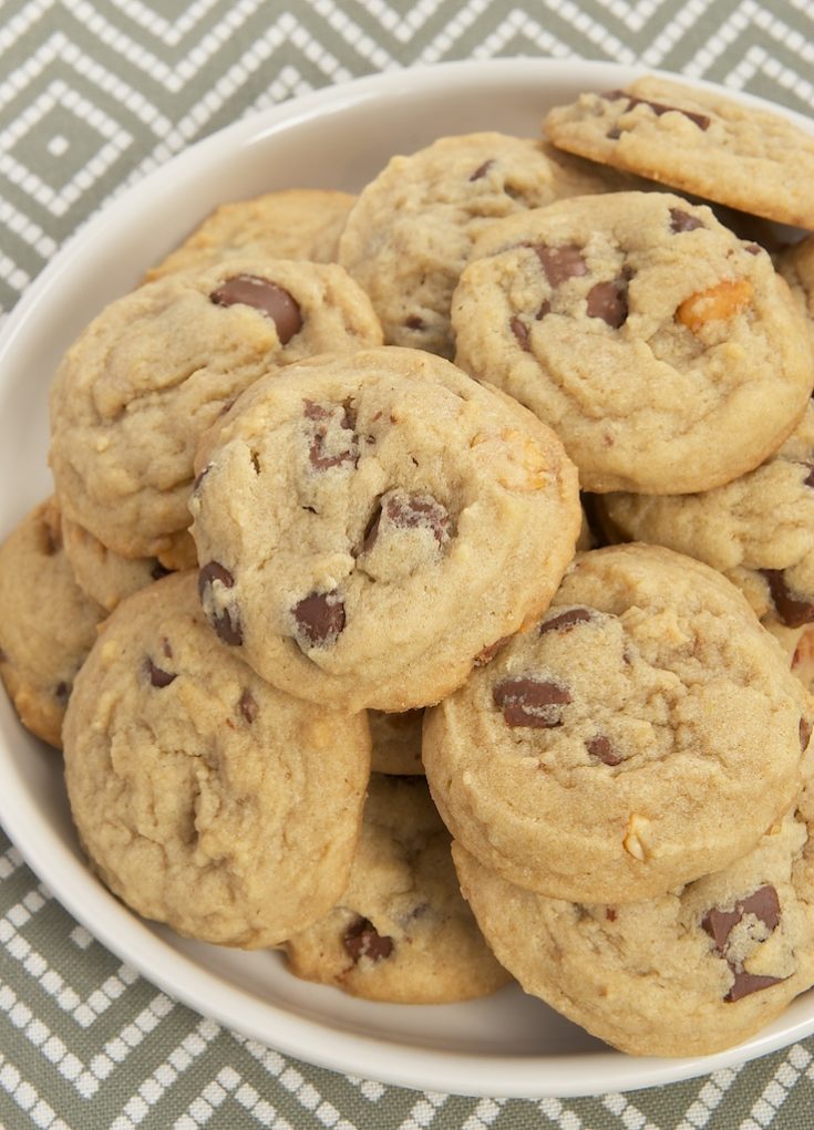If you love chocolate and peanut butter, you'll love these sweet, nutty Triple Peanut Triple Chocolate Chip Cookies!