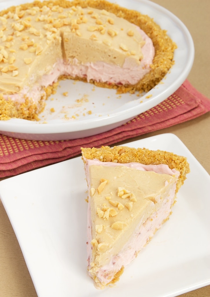 A favorite flavor combination in a chilled dessert: Peanut Butter and Jelly Icebox Pie from Bake or Break